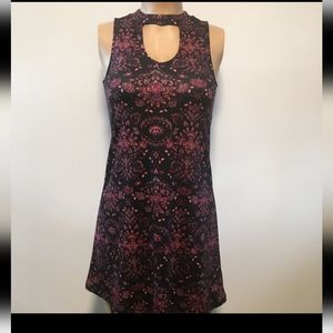 Mudd A line black floral junior dress size medium